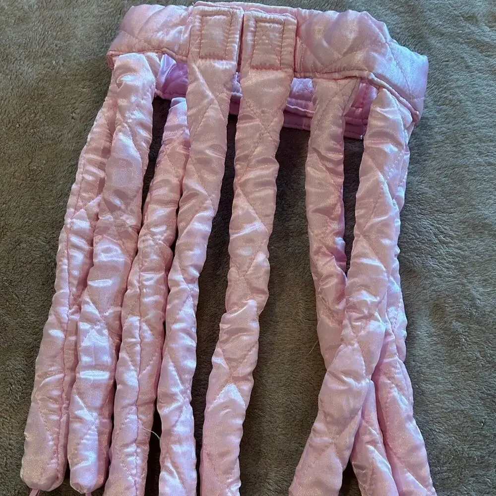 Octopus Heatless Hair Curling Rod Soft Foam Overnight Curl Ribbon Pink OS